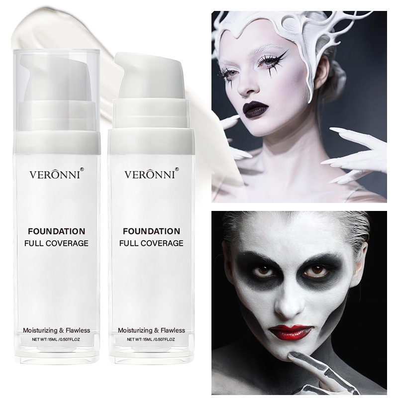 Correction Fluid White - COSステージメイクアップ用ピュアホワイトリキッドファンデーション 長持ちコンシーラー 混合可能なピュアホワイトファンデーションアジャスター 明るさ調整＆ブライトニング