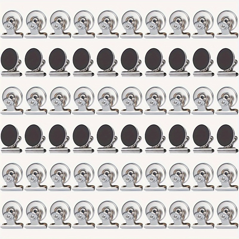 Paperclip Magnetic Set - 冷蔵庫やホワイトボード用の強力な磁気クリップ60個 31mm ボートや紙の展示、教育、オフィス環境での物の固定に最適
