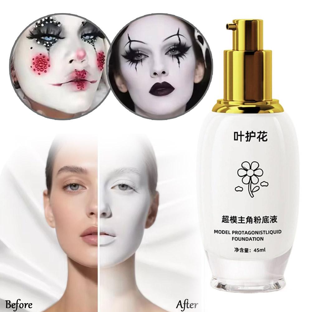 Correction Fluid White - ホワイトリキッドファンデーション長期的な防水ピュアホワイト明るく BB クリームハロウィンコスプレメイクパーティー
