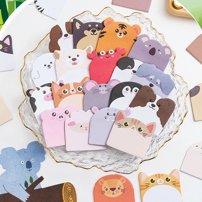 Is Stationery Office Supply - 240枚入り 可愛い動物型 無地の粘着性メモ カートゥーン風 かわいい猫 ノートカード