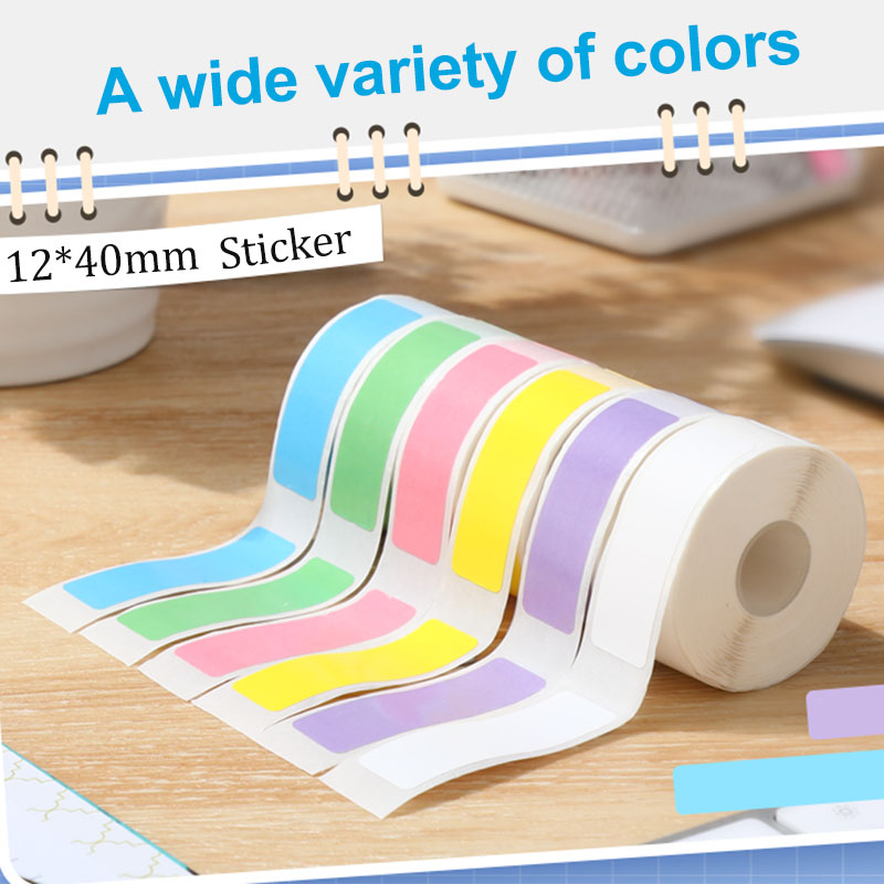 12*40 ミリメートル色透明サーマルステッカーロール自己粘 - Label Printer Tape のレビューと価格