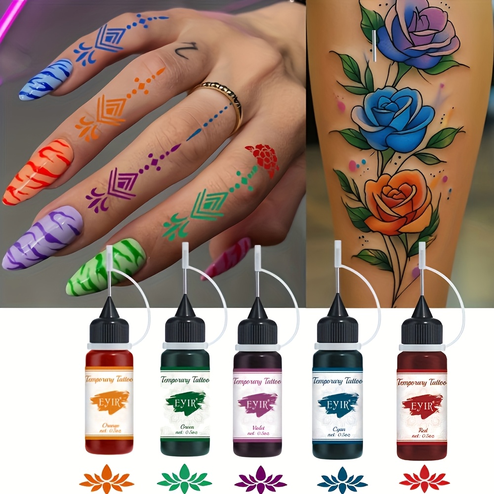 12色の一時的なタトゥージェル、ヘナタトゥーキット、ステンシ - Gel Ink Pen Set のレビューと価格