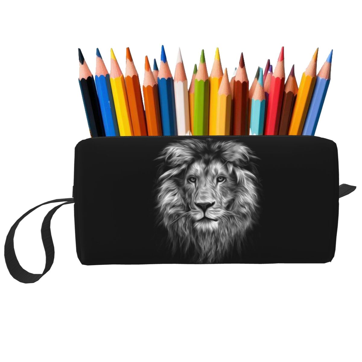 アフリカの野生のライオンの顔の肖像画鉛筆ケース学生用学校ペン - Lion Stationery & Office Supply(Kunshan)Co.Ltd のレビューと価格