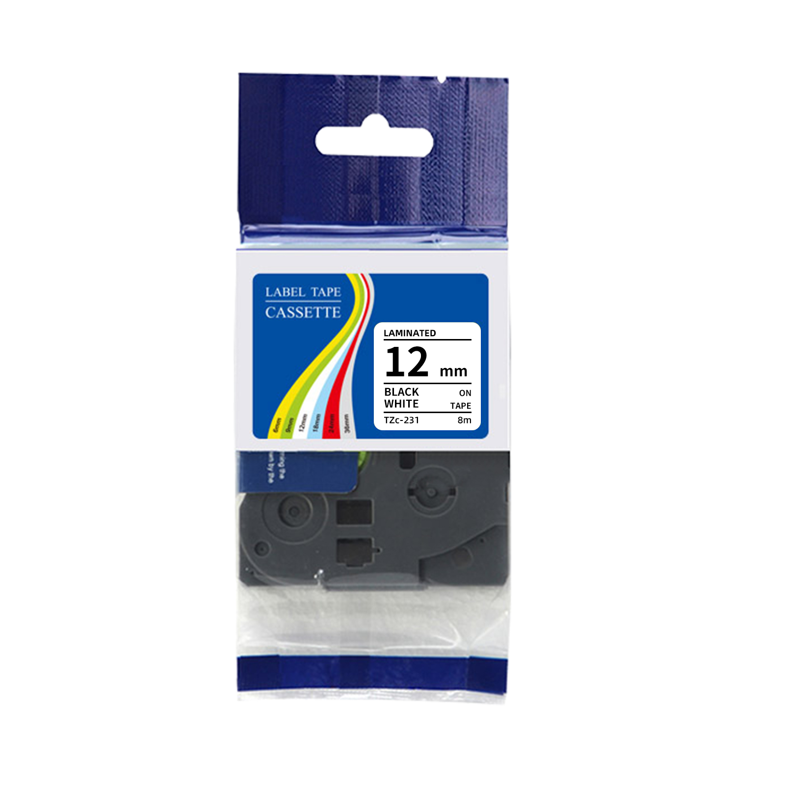 互換性のあるTZe-231ラベルテープ 黒文字白地 12mm - Label Printer Tape のレビューと価格