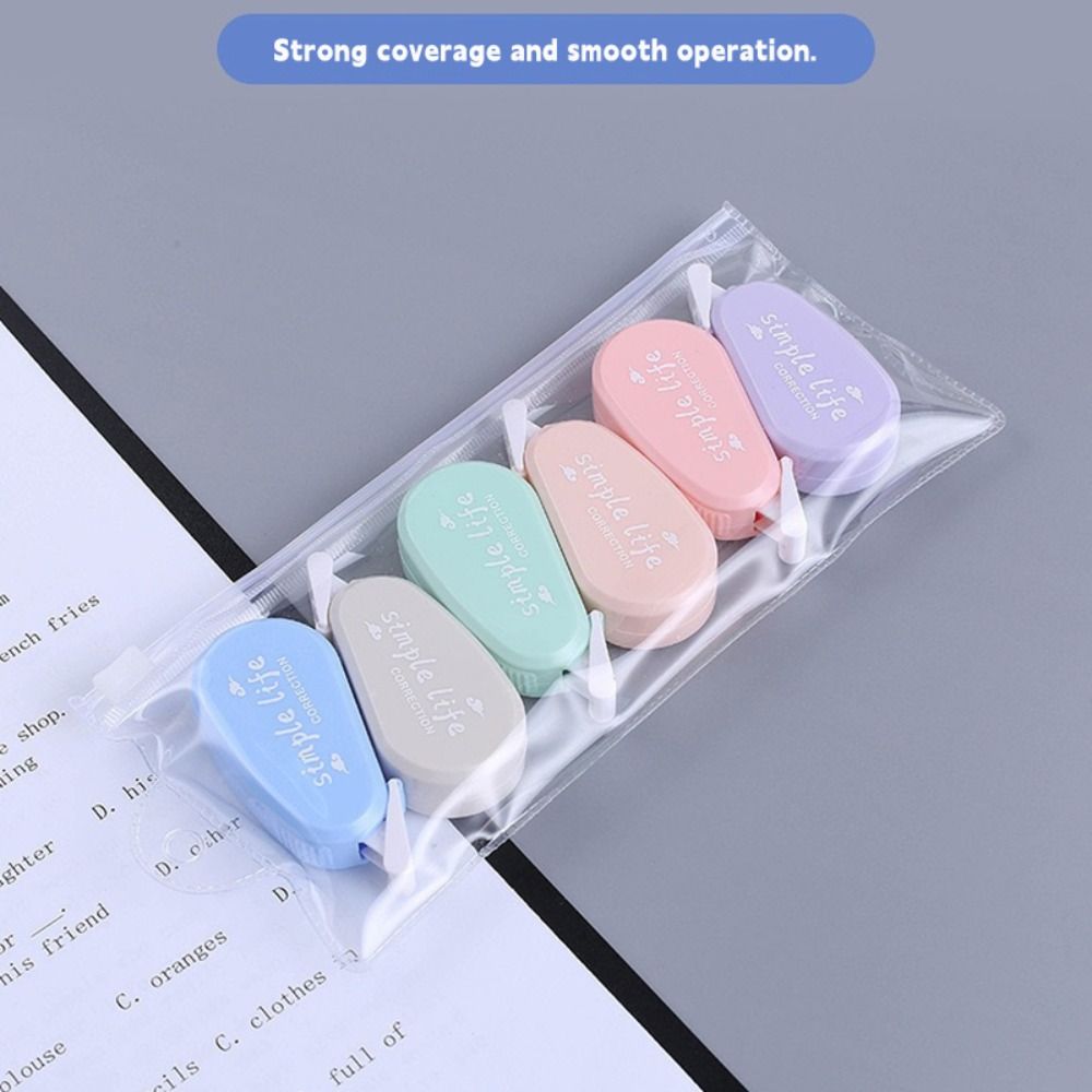 6 ピース/セットサイレント修正テープモランディカラー 36 - Correction Tape Roller のレビューと価格